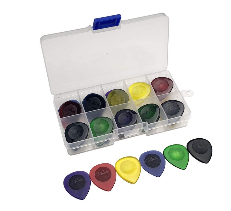 Alice 30pcs Alice Durable Clear Large Size Bass Rock Heavy Metal Guitar Picks Plectrum 1.0/2.0/3.0 mm With Pick Case Storage Box - Image 1